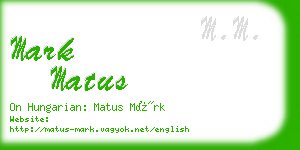 mark matus business card